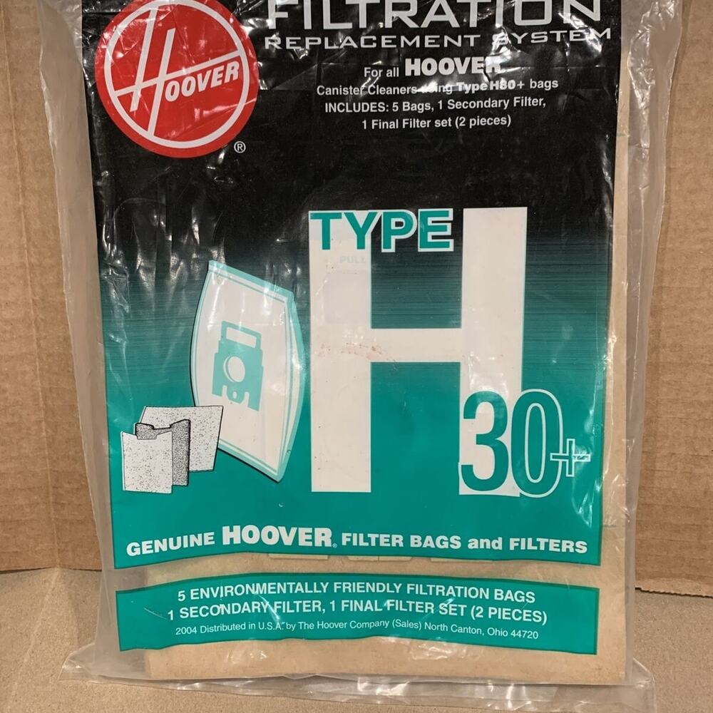 Hoover H30 Vacuum Bags (5 bags & 2 Filters) Genuine Hoover Brand New Unopened